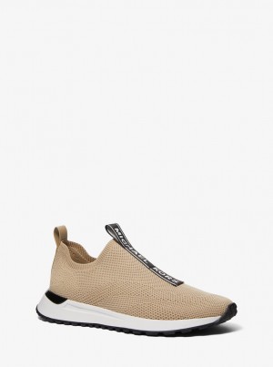 Adidasi Barbati Michael Kors Miles Stretch Knit Slip-On Sneaker Chino | 38YBDIZGS