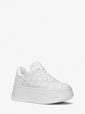 Adidasi Dama Michael Kors Hayes Empire Signature Logo Platform Sneaker Colorati | 45RICEGOK