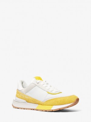Adidasi Dama Michael Kors Nova Suede and Nylon Trainer Colorati Deschis | 64YZEQPJO