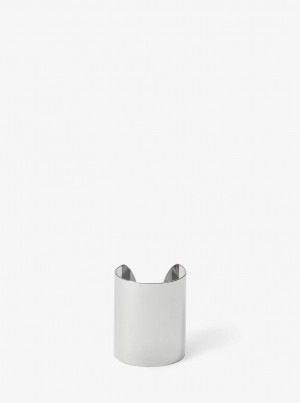 Brățări Dama Michael Kors Precious Metal-Plated Brass Cuff Argintii | 14KHVIQBE