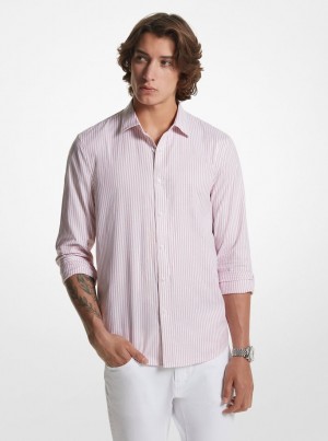 Camasa Barbati Michael Kors Striped Stretch Cotton Oxford Shirt Roz | 03NTAJFYL