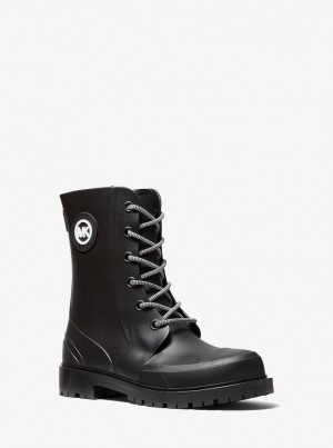 Cizme Dama Michael Kors Montaigne PVC Rain Boot Negrii | 91ZBEGDCH