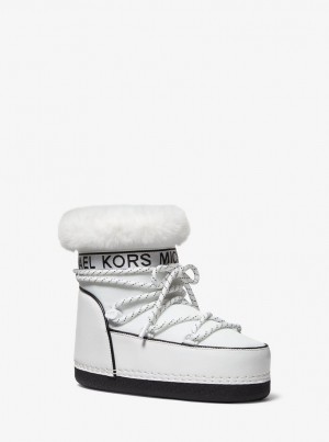 Cizme Dama Michael Kors Zelda Nylon Snow Boot Albi | 63WYASMHU