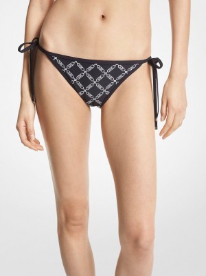 Costume de Baie Dama Michael Kors Empire Logo Bikini Bottom Negrii | 19JTBPRUA