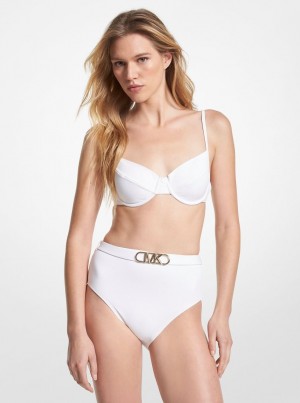 Costume de Baie Dama Michael Kors Stretch Nylon Underwire Bikini Top Albi | 89HZFVSUT