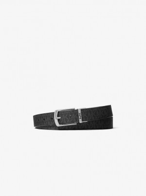 Curea Barbati Michael Kors Reversible Signature Logo Belt Negrii | 62HDTYULC