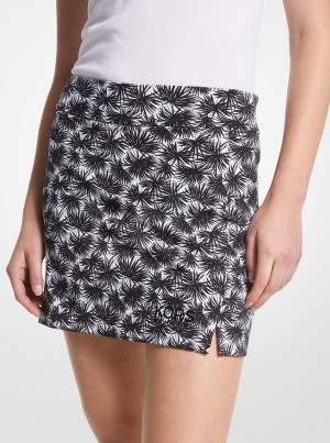 Fuste Dama Michael Kors Golf Printed Stretch Knit Skort Albi Negrii | 24OTYFQUR