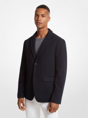 Geaca Barbati Michael Kors Double Face Wool Blend Blazer Midnight | 20LBEPRWS