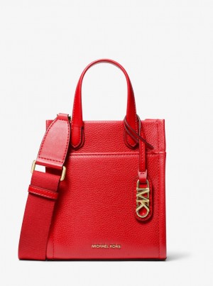 Geanta Crossbody Dama Michael Kors Gigi Extra-Small Pebbled Leather Crossbody Bag Rosii | 65DZXYJLR