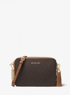 Geanta Crossbody Dama Michael Kors Ginny Medium Logo Crossbody Bag Maro | 79QIHKJYC
