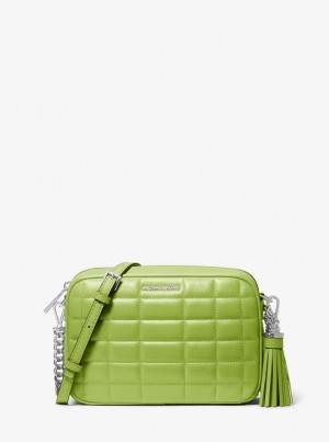 Geanta Crossbody Dama Michael Kors Jet Set Medium Quilted Leather Crossbody Bag Pear | 27DXZPWVA