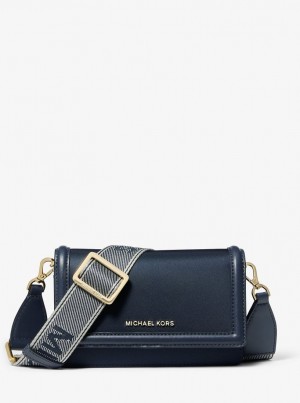 Geanta Crossbody Dama Michael Kors Jet Set Small Nylon Gabardine Smartphone Crossbody Bag Bleumarin | 29BXCTUQO