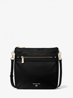 Geanta Crossbody Dama Michael Kors Jet Set Large Nylon Gabardine Messenger Bag Negrii | 42YVCUPKM