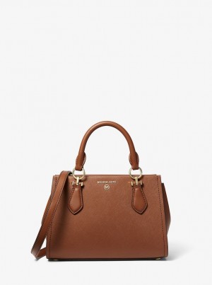 Geanta Crossbody Dama Michael Kors Marilyn Small Saffiano Leather Crossbody Bag Luggage | 04QEVRLBS