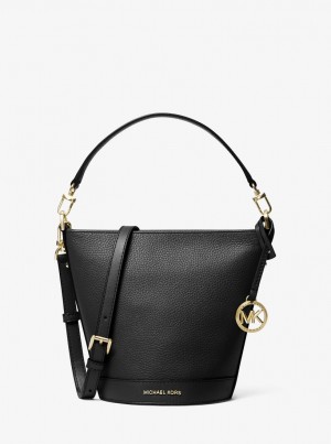 Geanta Crossbody Dama Michael Kors Townsend Small Pebbled Leather Crossbody Bag Negrii | 81XSWDOQM