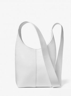 Geanta De Umar Dama Michael Kors Dede Mini Leather Hobo Bag Albi | 90GZVWQML
