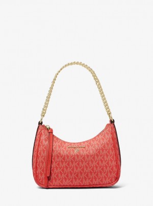 Geanta De Umar Dama Michael Kors Jet Set Charm Small Logo Pochette Corai | 04CWVHXOE