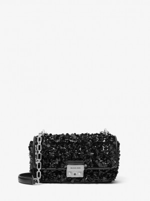 Geanta De Umar Dama Michael Kors Limited-Edition Tribeca Small Hand-Embellished Shoulder Bag Negrii | 45IHLRYXB