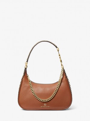Geanta De Umar Dama Michael Kors Piper Small Pebbled Leather Shoulder Bag Luggage | 34OLQXTRF