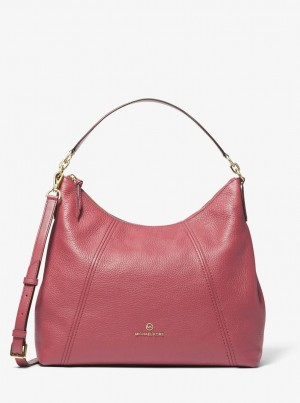 Geanta De Umar Dama Michael Kors Sienna Large Pebbled Leather Shoulder Bag Cinnamon | 87SUMKDZV