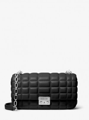 Geanta De Umar Dama Michael Kors Tribeca Large Quilted Leather Shoulder Bag Negrii | 79NARBUOE