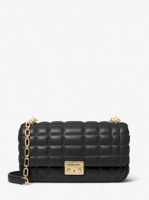 Geanta De Umar Dama Michael Kors Tribeca Large Quilted Leather Shoulder Bag Negrii | 12IFWCBZX
