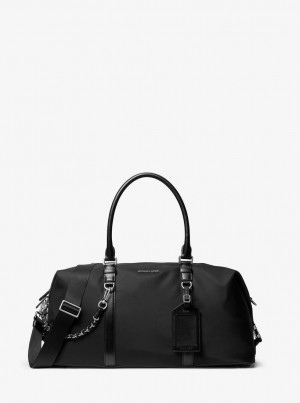 Geanta Duffle Barbati Michael Kors Brooklyn Recycled Nylon Duffel Bag Negrii | 10KDYJMOW