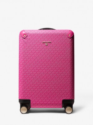 Geanta Duffle Dama Michael Kors Logo Suitcase Wild Berry | 09NJBYATG
