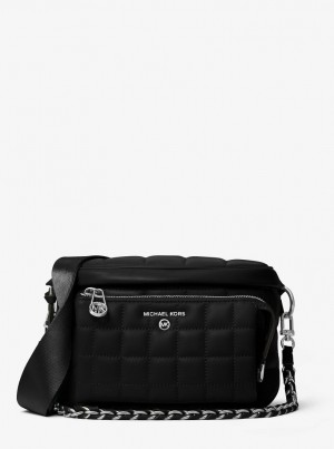 Geanta Duffle Dama Michael Kors Slater Medium Quilted Leather Sling Pack Negrii | 71PTACHRU