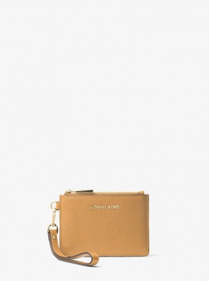 Geanta Mica Dama Michael Kors Leather Coin Purse Pale Peanut | 64CORHJTG