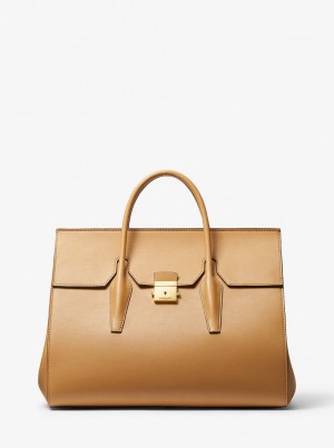 Geanta Satchel Dama Michael Kors Campbell Leather Weekender Bag Maro | 96JQMXBUF