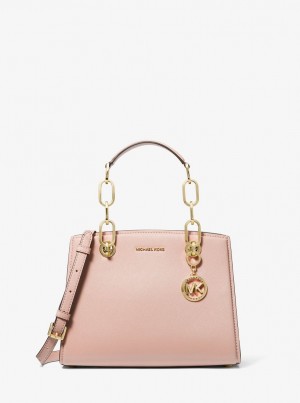 Geanta Satchel Dama Michael Kors Cynthia Small Leather Satchel Roz | 12ZUOVCED