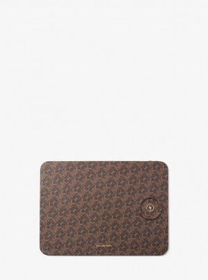 Genti De Voiaj Dama Michael Kors Empire Signature Logo Wireless Charging Mouse Pad Maro | 02AJCOTGU