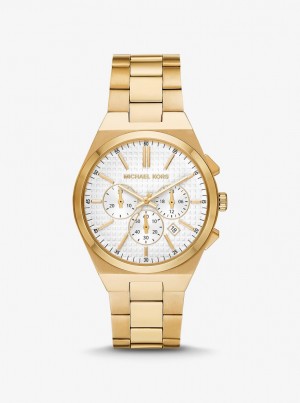 Gold-tone Barbati Michael Kors Oversized Lennox Gold-Tone Watch Aurii | 07HWXOTPS