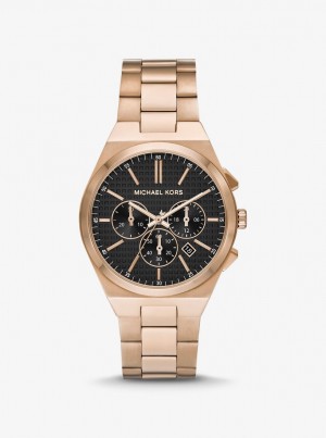 Gold-tone Barbati Michael Kors Oversized Lennox Beige Gold-Tone Watch Husk | 29NAPEFWB