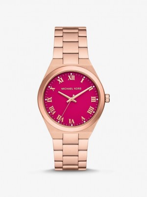 Gold-tone Dama Michael Kors Lennox Rose Gold-Tone Watch Roz | 29RDMAHVI