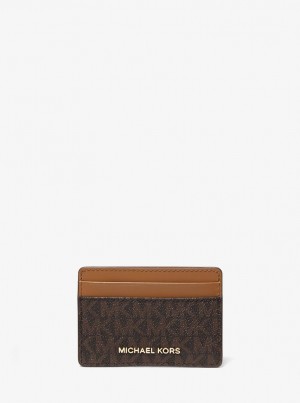 Husa Pentru Carduri Dama Michael Kors Logo Card Case Maro | 50PHCARBO