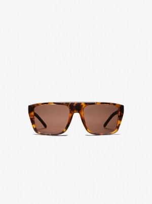 Ochelari de Soare Barbati Michael Kors Byron Sunglasses Tortoise | 84JWPNUVC