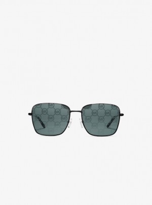Ochelari de Soare Barbati Michael Kors Burlington Sunglasses Negrii | 97KANSYOD