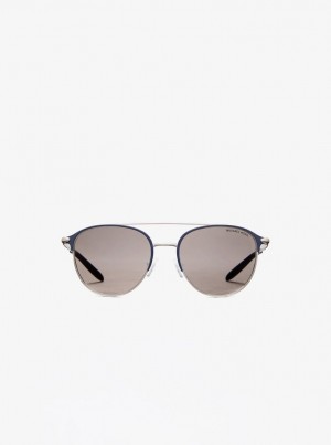 Ochelari de Soare Barbati Michael Kors Dune Sunglasses Bleumarin | 89UFJOHPA