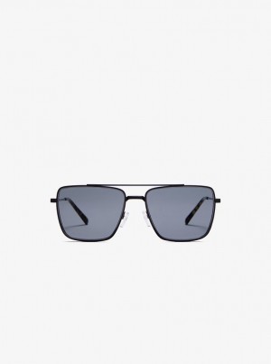 Ochelari de Soare Dama Michael Kors Blue Ridge Sunglasses Negrii | 81XENQOLV