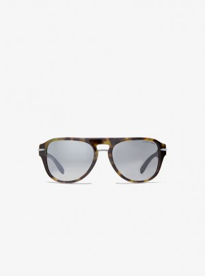 Ochelari de Soare Dama Michael Kors Burbank Sunglasses Masline Verzi | 03AYHIVGD