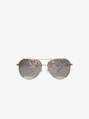 Ochelari de Soare Dama Michael Kors Cheyenne Sunglasses Argintii Aurii | 72XRGUVWM