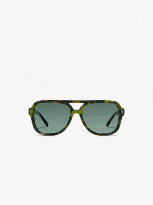 Ochelari de Soare Dama Michael Kors Durango Sunglasses Verzi | 95HCANQWP
