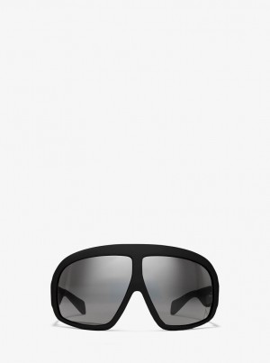 Ochelari de Soare Dama Michael Kors Grove Sunglasses Negrii | 07WCEFYHG