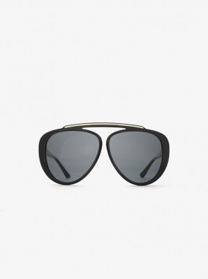 Ochelari de Soare Dama Michael Kors Grove Sunglasses Negrii | 36VKMTYPD
