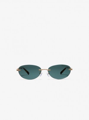 Ochelari de Soare Dama Michael Kors Manchester Sunglasses Verzi | 34SXCIFUT
