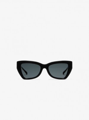 Ochelari de Soare Dama Michael Kors Montecito Sunglasses Negrii | 10XGBFTJW