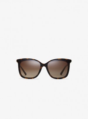 Ochelari de Soare Dama Michael Kors Zermatt Sunglasses Tortoise | 85VENGXBF