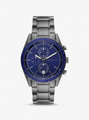 Oversized Barbati Michael Kors Oversized Warren Gunmetal Watch Gri | 02DEPFMZO